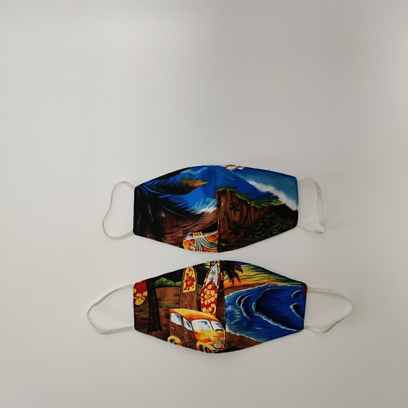 Other - 2 Pcs Handmade Hawaii Face Mask